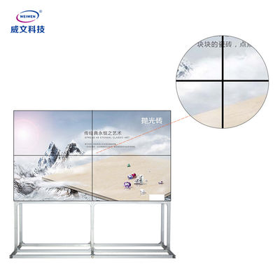 résolution 49Inch de l'encadrement 2x3 FHD de l'écran de visualisation d'affichage à cristaux liquides de mur de 2k 4k 1.8mm