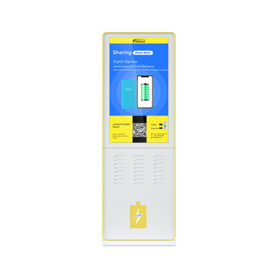 Ports de remplissage du kiosque 5000mah 24 de téléphone portable de GPRS avec l'écran 43inch