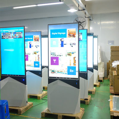 Double support numérique dégrossi de plancher de signage de 55inch OLED	Plancher tenant le Signage de Digital