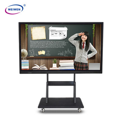 Tableau blanc lnteractive de l'écran tactile électronique TV d'affichage à cristaux liquides avec la parenthèse facultative