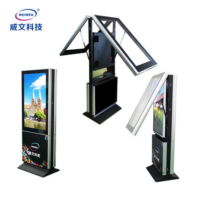 totem numérique de signage de moniteur de double de côté écran tactile extérieur mince superbe d'affichage à cristaux liquides