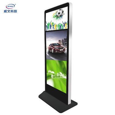 L'affichage à cristaux liquides deux interviewe le joueur de Wifi de panneau de la publicité de Staning de plancher de Signage de Digital