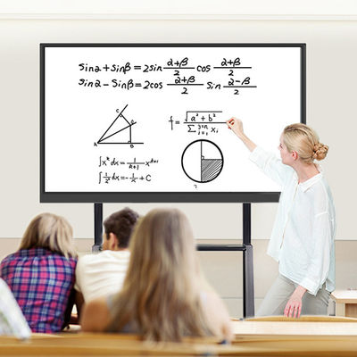 tableau blanc interactif du tableau noir 75-85inch d'écran tactile tout-en-un à double système intelligent de joueur