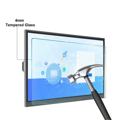 Tableau blanc interactif 75inch Fram en aluminium 4k d'écran tactile d'affichage à cristaux liquides pour l'enseignement