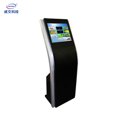 Kiosque de service d'individu de verre trempé 450cd/m2 RJ45 pour des annonces de centre commercial