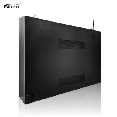 Écran extérieur 500cd/M2 1080p Ip55 d'affichage à cristaux liquides de verre trempé fixé au mur