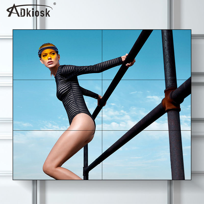 Résolution visuelle d'intérieur de l'écran de visualisation de mur de l'affichage à cristaux liquides 240V 55Inch FHD avec l'encadrement de 1.8mm