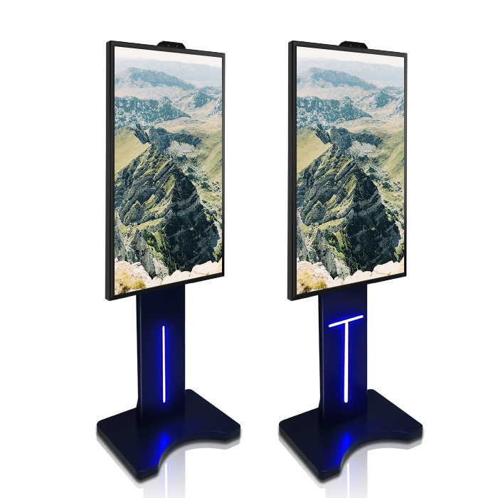 Résolution du kiosque 2K 4K de service d'individu du support 2500nits de plancher écran tactile de 43 pouces